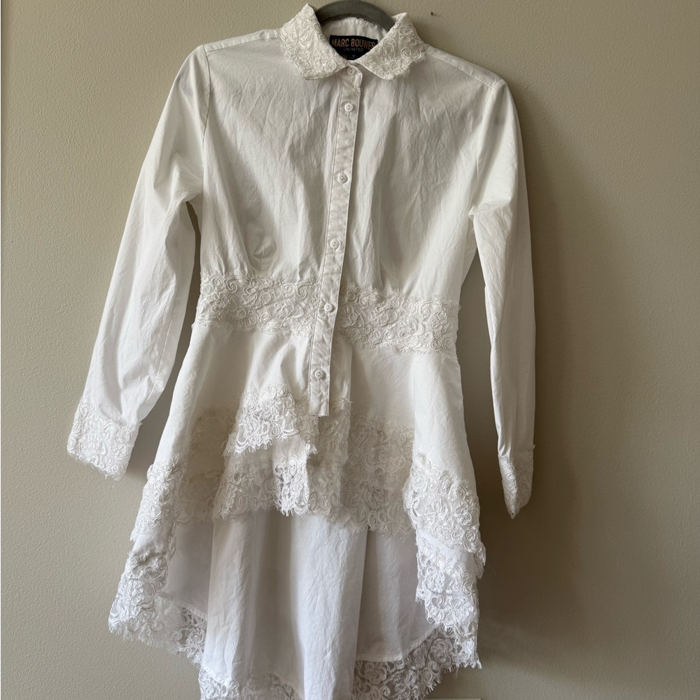 Marc Bouwer White Lace Skirt